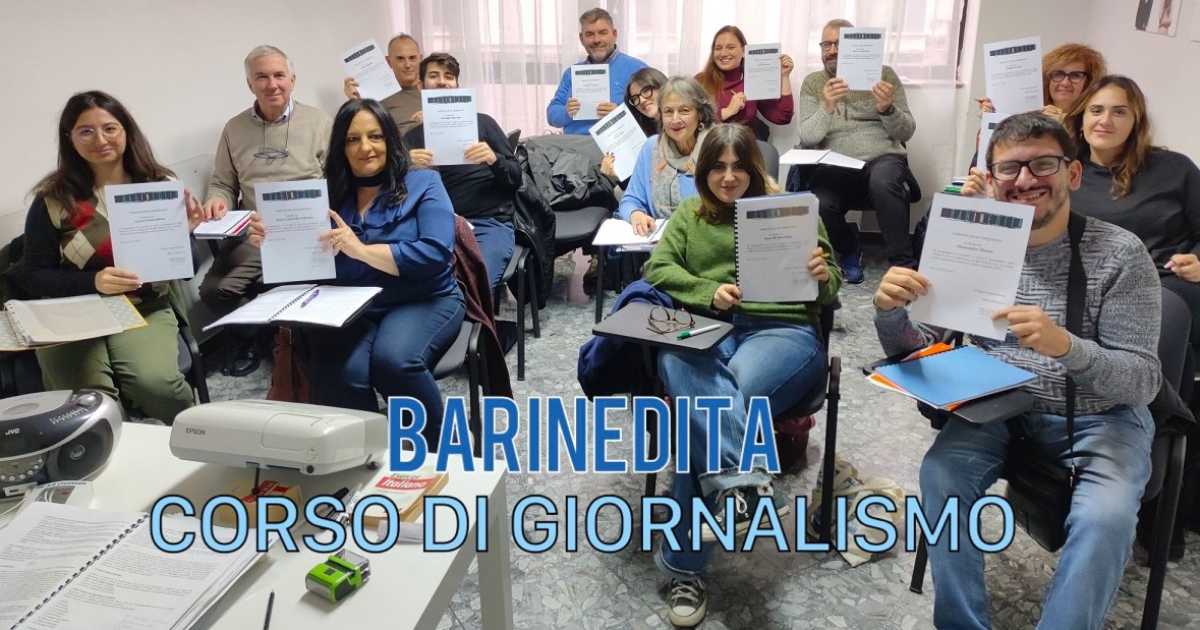 Barinedita, corso di giornalismo d'autunno: al via le iscrizioni